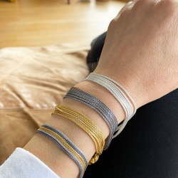 Armbnd eller halskde - 6 rk.Rvekde - Blank