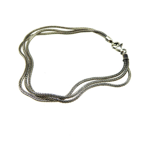 Armbnd eller halskde - 3 rk.Rvekde - Letoxyderet