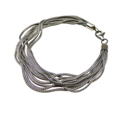 Armbnd eller halskde - 9 rk.Rvekde - Letoxyderet