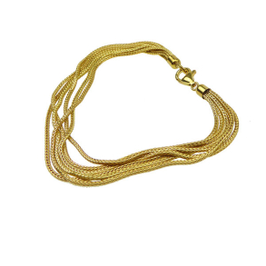 Armbnd eller halskde - 6 rk.Rvekde - Forgyldt