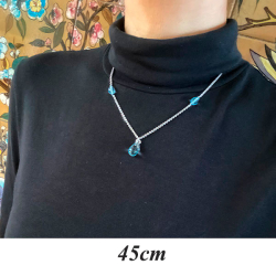 Halskde - Rhodineret/Topas