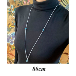 Halskde - Rhodineret/Topas