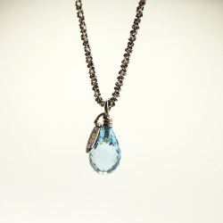 Halskde - Rhodineret/Topas