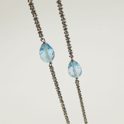 Halskde - Rhodineret/Topas