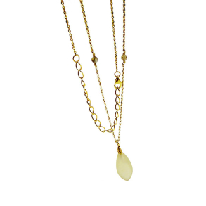 Halskde I Forgyldt Sterlingslv med Mnesten 