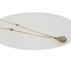 Halskde i Forgyldt Sterlingslv med Mnesten 