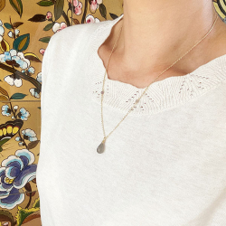 Halskde i Forgyldt Sterlingslv med Mnesten 