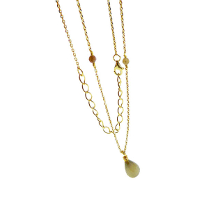 Halskde i Forgyldt Sterlingslv med Mnesten 