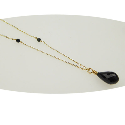 Halskde i Forgyldt Sterlingslv med Spinel