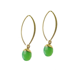 reringe - Forgyldt med Chrysopras