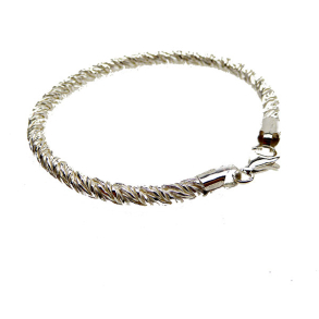 4,5mm Rvekde/Twistet i Blank Sterlingslv Armbnd eller Halskde