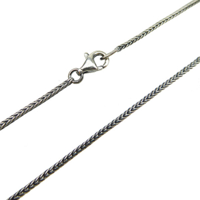 1,3mm Rvekde i Let Oxyderet Sterlingslv Armbnd eller Halskde