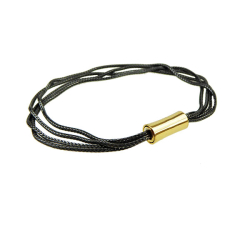 Armbnd eller halskde 4 rk. Rvekde - Oxyderet/forgyldt