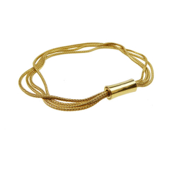 Armbnd eller halskde 4 rk. Rvekde - Forgyldt