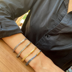 Armbnd eller halskde 4 rk. Rvekde - Let oxyderet