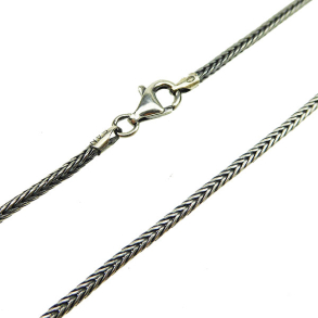 2,1mm Rvekde i Let Oxyderet Sterlingslv Armbnd eller Halskde