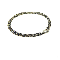 Armbnd &amp; Halskde-Venezia Snoet i Letoxideret Sterlingslv 4,7mm