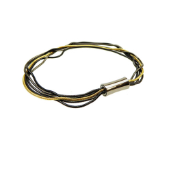 Armbnd &amp; halskde - 5 rk. Slange 2 farvet