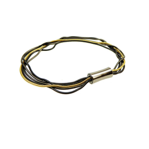 Armbnd eller halskde - 5 rk. Slange 2 farvet