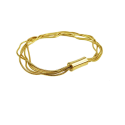 Armbnd eller halskde - 5 rk. Slange Forgyldt