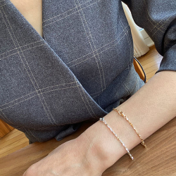 Armbnd &amp; halskde - Blank 2,2mm - Rustik/Hamret Sterlingslv