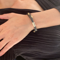 Armbnd eller halskde - Oxyderet/Rhodineret