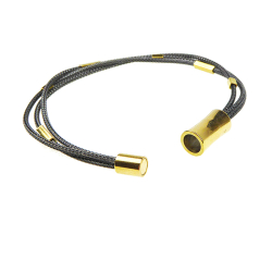 Armbnd &amp; halskde - 3 rk.rvekde med Magnetls &amp; Sort oxyderet/Forgyldt