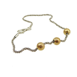 Armbnd &amp; halskde m. 3 stk Magic Beads 6mm