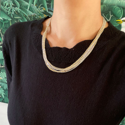  Armbnd &amp; Halskde - 8 rkket m.Multifunktioner-Rhodineret/forgyldt