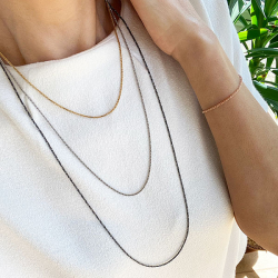 Armbnd eller halskde - Blank/925 DiamondCut 1,8mm 