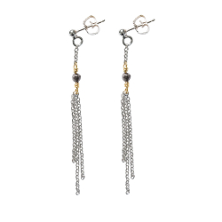 reringe i rhodineret/forgyldt sterlingslv med antracit r diamanter