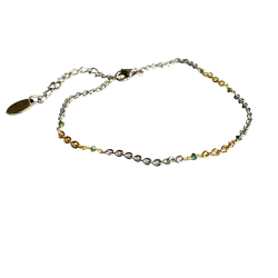 Bracelet &amp; Necklace 925/585 - Rhodium &amp; Blue Diamonds