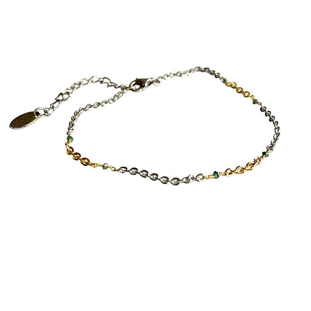 Bracelet &amp; Necklace 925/585 - Rhodium &amp; Blue Diamonds