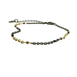 Bracelet &amp; Necklace 925/585 -Oxidised &amp; Black Diamonds