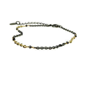 Bracelet eller Necklace 925/585 -Oxidised & Black Diamonds