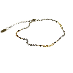 Bracelet &amp; Necklace 925/585 - Rhodium &amp; Black Diamonds