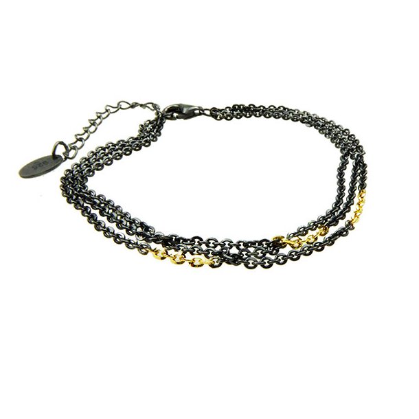 Bracelet &amp; Necklace 925/585 - Oxidised