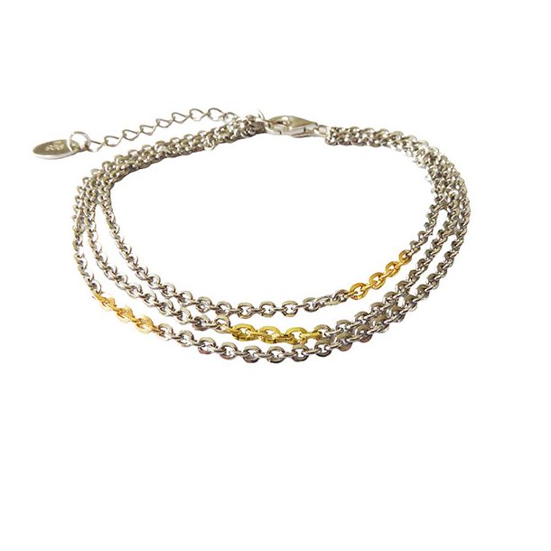 Bracelet &amp; Necklace 925/585 -Rhodium