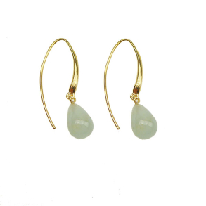 reringe i Forgyldt Sterlingslv med Akvamarin i str.12x8mm