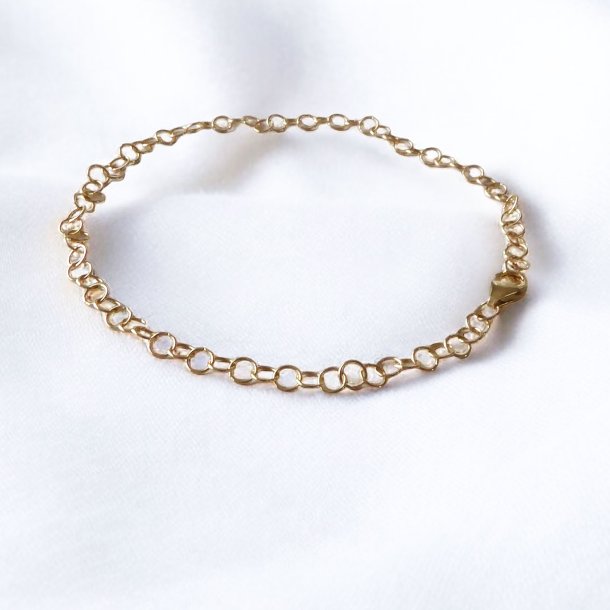 14K Bracelet &amp; Necklace  w.Round Anchor Chain