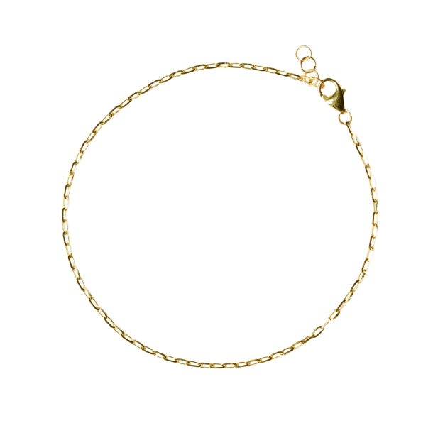 18kt Armbnd &amp; halskde- Elegant ben kde med skinnende overflade