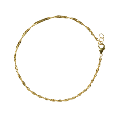 9 kt Singapore Armbnd &amp; Halskde med 1,7mm bredde