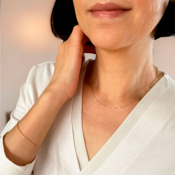 9 kt Singapore Armbnd &amp; Halskde med 1,7mm bredde