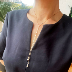 9kt halskde m.ferskvandsperler