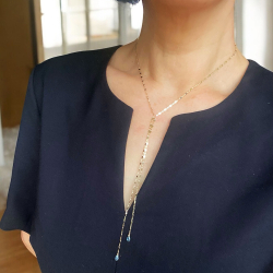 14kt  halskde m.Topas