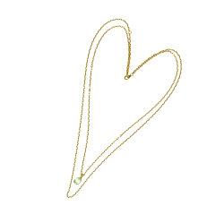 Halskde 14kt med Grn Ametyst - To-i-en