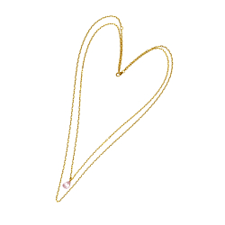 Halskde 14kt med Pink Ametyst - To-i-en