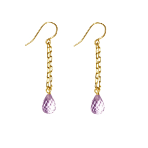 reringe 14kt med pink ametyst