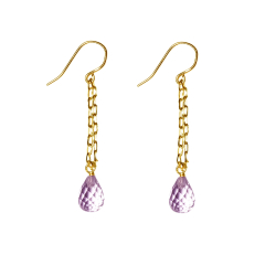 reringe 18kt med pink ametyst