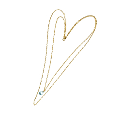 Halskde 9kt med Topas - To-i-en